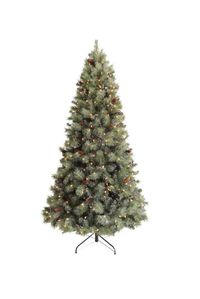 7.5' Pre-Lit Frosted Arctic Mist Medium Artificial Christmas Tree - Clear Lights | ChristmasCentral