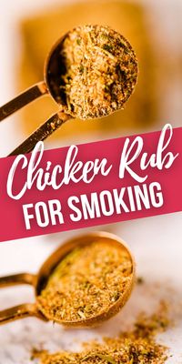 This homemade Chicken Rub for Smoking makes boring chicken amazing!  If you really want to up the flavor of your chicken, this is the way to do it!