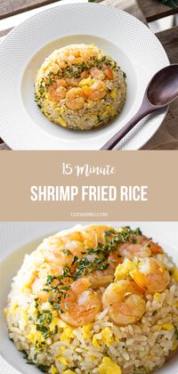 This Shrimp Fried Rice is so incredibly easy and quick to make, yet packed with scrumptious flavor to satisfy your cravings. Packed with shrimp and fragranced with garlic, onion, and green onion, this fried rice is truly the ultimate comfort meal. Make this delicious weeknight meal in just 15 minutes using only a handful of ingredients!