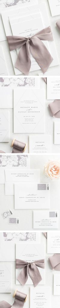 The Bethany wedding invitation collection is perfect for any cool and contemporary wedding.