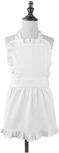 Amazon.com: Love Potato Pure Cotton White Apron Children Cooking Apron Princess Ruffle Apron for Kids 4-7 Years Old : Home & Kitchen