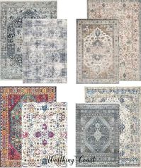 Read this post to find out everything you need to know about coordinating rugs in an open floor plan or between adjacent rooms. Included is a convenient shopping guide. #howtocoordianterugs