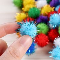 Tinsel Glitter Pom Poms. Multi-color. 1inch. 80 pcs – Mr. Mintz Crafts