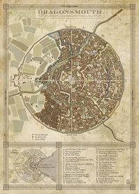 A city map commisioned for Steel and Steam, an upcoming fantasy steampunk kickstarter run by Silverhold Studios.