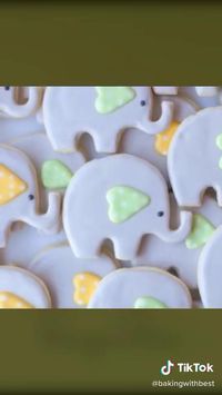 Credit: @bakingwithbest this baker decorating and making elephant cookies.