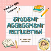 Need to track data? Want to encourage your middle and high school students to reflect on past performance and set goals for future assessments? Want to impress your admin? Look no further! KEY ELEMENTSStudents can fill out this data tracker chart after each assessment whether it be a test, project, or final draft of an essay. They will reflect on their scores, compare it with the class' average, and set goals for how to improve for the next assessment.THIS RESOURCE INCLUDES:*1-page bw printable