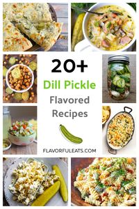 Craving that irresistible dill pickle tang?  This list of 20+ Dill Pickle Flavored Recipes will satisfy even the most devoted pickle lover.  From classic favorites like dill pickle potato salad to fun twists like pickle pizza and pickle salsa (pickle de gallo), there’s something on this list for every dill pickle fan to enjoy!