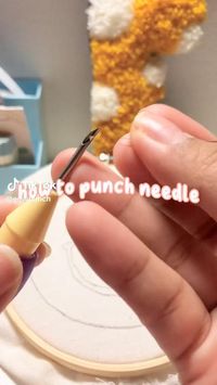 PUNCH NEEDLE 101: How to punch! 😚💜 #punchneedle #punchneedletutorial #punchneedlecoaster credits to: @eowpunch