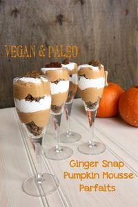 Paleo Pumpkin Mousse Parfaits | Fresh4Five #vegan #paleo #glutenfree