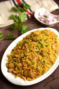 Learn how to make Pressure Cooker Double Beans Biryani recipe with step by step pictures. Double Beans Coconut Pulao with fresh homemade masala.