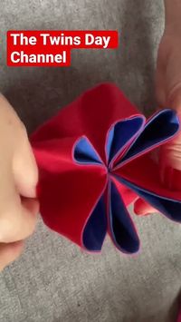 How I Folded Fabric To Make Flower Ornament/ Hexagon Idea/Simple & Easy Star Tutorial @The Twins Day