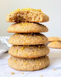 Vegan Lemon Almond Cookies [GF, Oil-Free] • Wholesome Crumbs