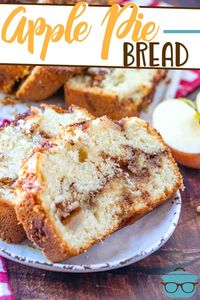 The Best Apple Pie Bread is a homemade, sweet and moist dessert bread and has a layer of yummy brown sugar with chunks of fresh apples.