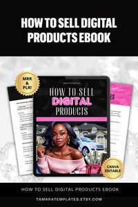 A done-for-you eBook template with a black and pink aesthetic. How to Sell Digital Products, is packed with everything you need to know to create, launch, and profit from your own online business.

This isn’t just any guide – it’s a step-by-step roadmap designed to make selling digital products easy and achievable, even if you’re just getting started!

Plus, it comes with Private Label Rights (PLR) and Master Resell Rights (MRR), so you’re not only learning the ropes – you can also resell this e