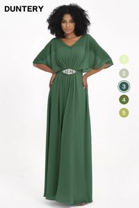 #duntery #bridesmaiddress #darkgreendress #chiffon #vneck