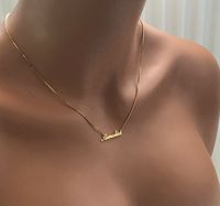 "Personalized gift-mom gift-Blackfriday gift-Christmas gift-name necklace-custom name necklace-gold name necklace - silver name necklace-rose gold name necklace *Made to order *Same Day Shipping *material:925 silver *chain type: box *chain length:14\"-16\"-18\"-20\" *finish color:silver-gold-rose gold This necklace is for you .Type the name you want to explain.If you have a different question,you can ask any time from the messages section. -About Us- DreamNecklaceArt Produces this necklace speci