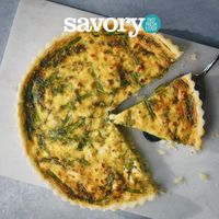 A buttery, gluten-free pastry crust is the base for this cheesy vegetarian quiche that can be served hot or at room temperature for breakfast, brunch, lunch, or dinner.