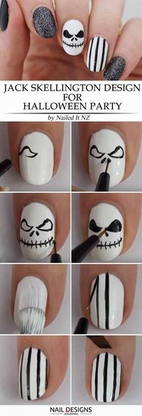 Easy Halloween nails include simple and low key nail art, such as spider webs, pumpkins, zombies and many others. Check out more ideas!