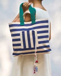 bagan stripe tote-Nicobar