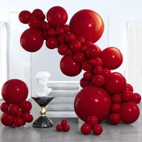 PRICES MAY VARY. 100 PCS RED BALLOONS DIFFERENT SIZES: Package includes 36 inch balloon (1 pc), 18 inch balloons (3 pcs), 12 inch balloons (20 pcs), 10 inch balloons (20 pcs), 5 inch balloons (56 pcs) NON-TOXIC & SAFE: Made of latex, safe and non-toxic, recommended to use with a balloon hand pump or electric balloon pump WHAT TO FILL WITH: Latex balloons filled with AIR will stay full for up to 72 hours, while with HELIUM will stay full for 3-6 hours. For best float results, fill helium 1-2 hour