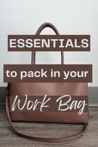 Here is exactly what to pack in your work bag for a productive day. Whether you are going to an office, working from home, or going a coffee shop...here is what you NEED.