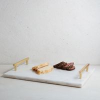 Marble & Brass Charcuterie Board | West Elm