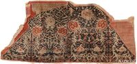 Beautiful Antique Persian Silk Saddle Horse Cover Rug, Country of Origin: Persia, Circa date: Late 19th Century