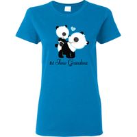 1st Time Grandma Women's T-Shirt has cute panda bear grandmother and grandchild cub.  . $18.99 www.personalizedgrandma.com #newGrandma #1stTimeGrandma