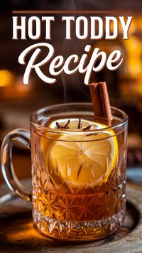 This classic hot toddy recipe is a must-have for winter! Known as one of the best cough remedies, this warm cocktail is made with simple ingredients that can help you feel better when you're under the weather. Whether you're seeking a delicious toddy recipe for colds or a cozy drink to relax with, this hot toddy has you covered. Perfect for winter drinks and sick remedies alike!