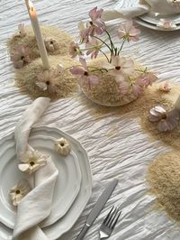 Elevate your wedding day with our unique and modern table decor, artfully blending unconventional materials with classic elegance. Our design features an innovative use of rice, creating a stunning, textured base that adds an unexpected twist to traditional tablescapes. Complementing this are delicate pink flowers, adding a splash of romantic color and softness. This creative combination not only looks beautiful but also symbolizes prosperity and abundance. Perfect for couples seeking a modern twist on their special day, this decor is sure to inspire and captivate your guests. #ModernWedding #UniqueTableDecor #RiceAndFlowers #PinkWeddingFlowers #InnovativeWeddingIdeas #WeddingTrends #WeddingInspiration #ChicWedding #TableSettingGoals