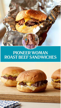 Pioneer Woman Roast Beef Sandwiches are made with bread rolls, roast beef, different kinds of cheese, mayo, onions, poppy seeds, mustard, horseradish, and Worcestershire sauce. This filling sandwich recipe takes about 40 minutes to get ready and can feed up to 12 people.