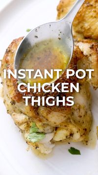 A delicious, easy-to-make chicken thigh recipe that is packed full of flavor. These Instant Pot Chicken Thighs are cooked in a savory garlic butter sauce and are ready in only 30 minutes!