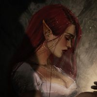 🖤”Bryce watched [Azriel] for a moment before following, heart heavy in her chest for some reason she couldn’t place.” 🖤Artist: Celestarly 📖Crescent City: House of Flame and Shadow