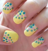 Hello Spring! (Cheap) Dot Nail Art - A Sparkly Life for Me