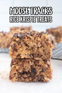 Moose Tracks Rice Krispie Treats - Make the Best of Everything