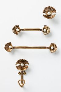 Hardware included Brass, resin Wipe with damp cloth Imported | Cristal Hook by Anthropologie in Brown