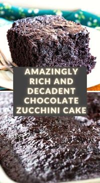 Amazingly rich and decadent, this Chocolate Zucchini Cake is what all chocolate cakes should strive to be. It is so easy to make and no one will notice the zucchini in the cake, but they will be happy it’s there as soon as they take a bite and see how moist this cake is!