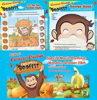 Curious George Halloween Boo Fest Activity Printables.