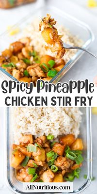 Spicing up your boring chicken meal prep routine can be super easy when you prepare these crazy yummy spicy pineapple chicken meal preps. Make this easy high protein chicken recipe this week and enjoy more flavorful high protein lunch ideas.