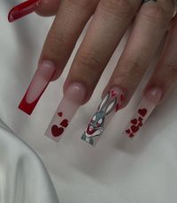 A super cute nail idea for February