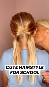 Here is a cute and easy hairstyle for school. Definitely try this one.