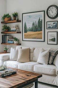 100 Inspiring Gallery Wall Ideas to Make Your Living Room Pop - H.M.G