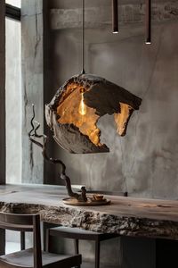 Wabi Sabi Pendant Light: Elegant Simplicity - Quiet Minimal