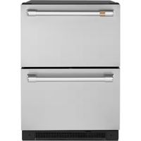 Cafe 5.7 cu. ft. Built-in Undercounter Dual-Drawer Refrigerator in Stainless Steel CDE06RP2NS1 - The Home Depot