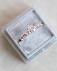 LOVE Rose Gold - Custom Pear shape engagement ring with a modified unique Princess band. Need yours? DM to begin the process with one of our Diamond & Design experts :)