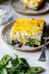 Healthy Cottage Cheese & Spinach Egg Bake