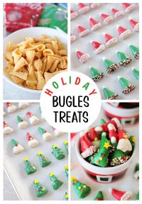 Holiday Bugles Treats (Santa, Trees, Gnomes, Elf Hats)