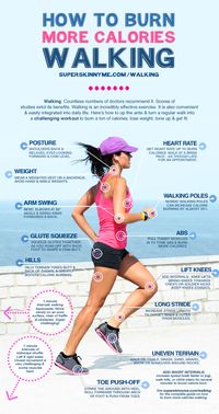 How To Burn More Calories Walking. Some great ideas here.