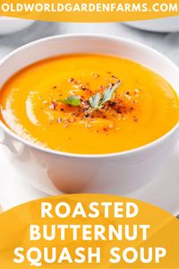 Roasted Butternut Squash Soup is one of my favorite soup recipes to make when the weather begins to turn cool and dreary! The thick and creamy bowl of soup is full of slightly sweet and earthy flavors and will warm your body from the inside out!