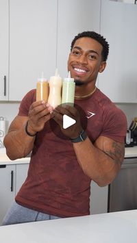 Josh Bailey on Instagram: "3 Macro friendly sauces that you have to make & try! Recipe for each below🔥

A lot of us love sauces but know or find out they are not good for us when it comes to calories, sodium and sugars. These sauces hit different when you know you can enjoy them without feeling guilty 

Honey Mustard Ingredients 

* 1/2 cup Plain yogurt 
* 1 Tbsp Dijon mustard 
* 1 Tbsp yellow mustard 
* 3 Tbsp honey 
* 1 tsp apple cider vinegar 
* 1/8 tsp garlic powder 
* 1/4 tsp paprika 
* Salt & pepper to taste 

Spicy Garlic Aioli Ingredients 

* ¾ cup Plain yogurt 
* 3 cloves garlic
* 2 ½ tablespoons lemon juice
* Salt & pepper to taste 
* 1 tsp Cayenne pepper 

Cilantro Lime Avocado Ingredients 

* 1 cup plain yogurt 
* 1/2 cup water
* 2 Tablespoons olive oil
* 1  avocado 
* ½ cup c